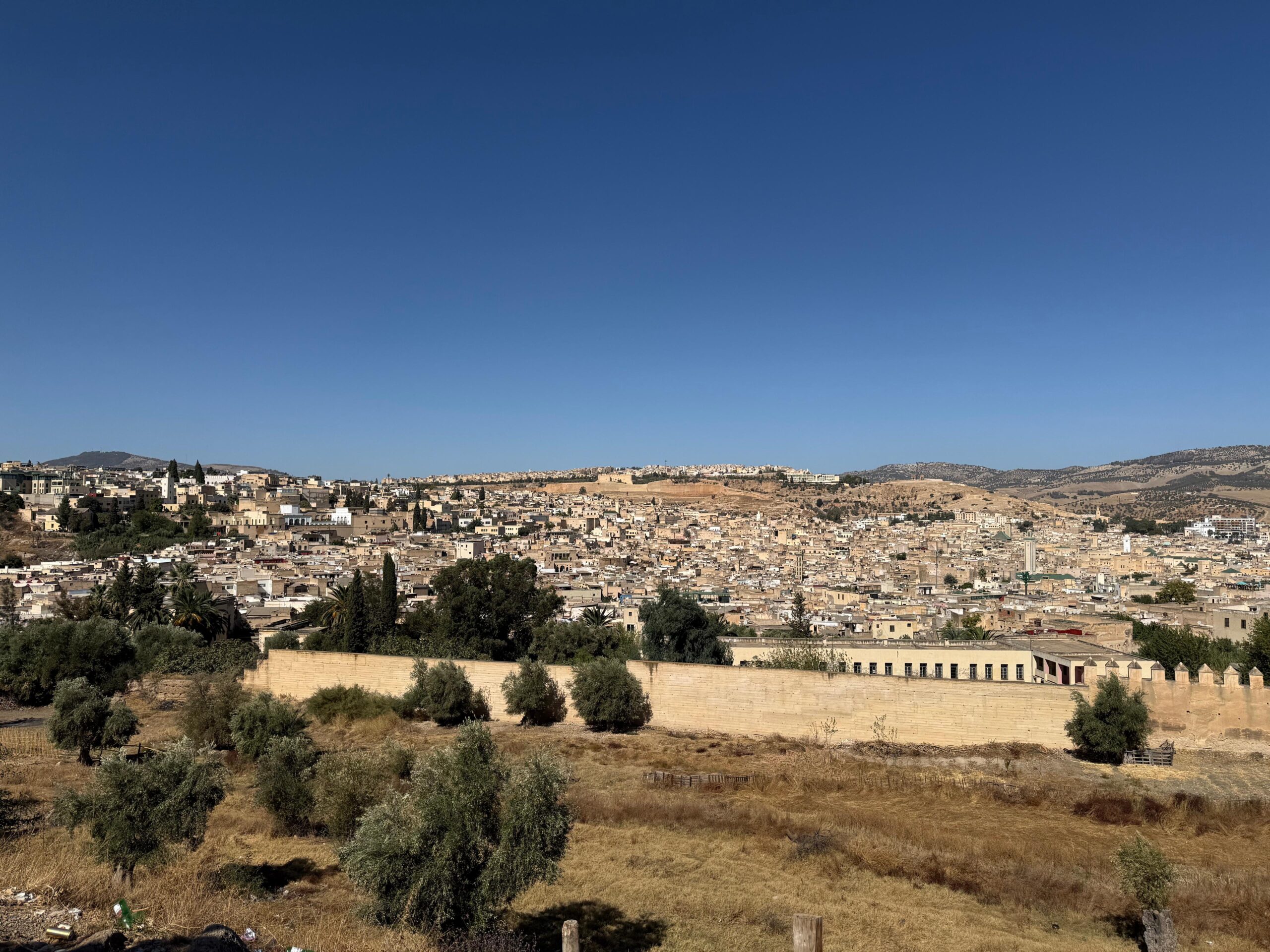 Panorama spre Medina el Badi, panorama spre Fes, Maroc