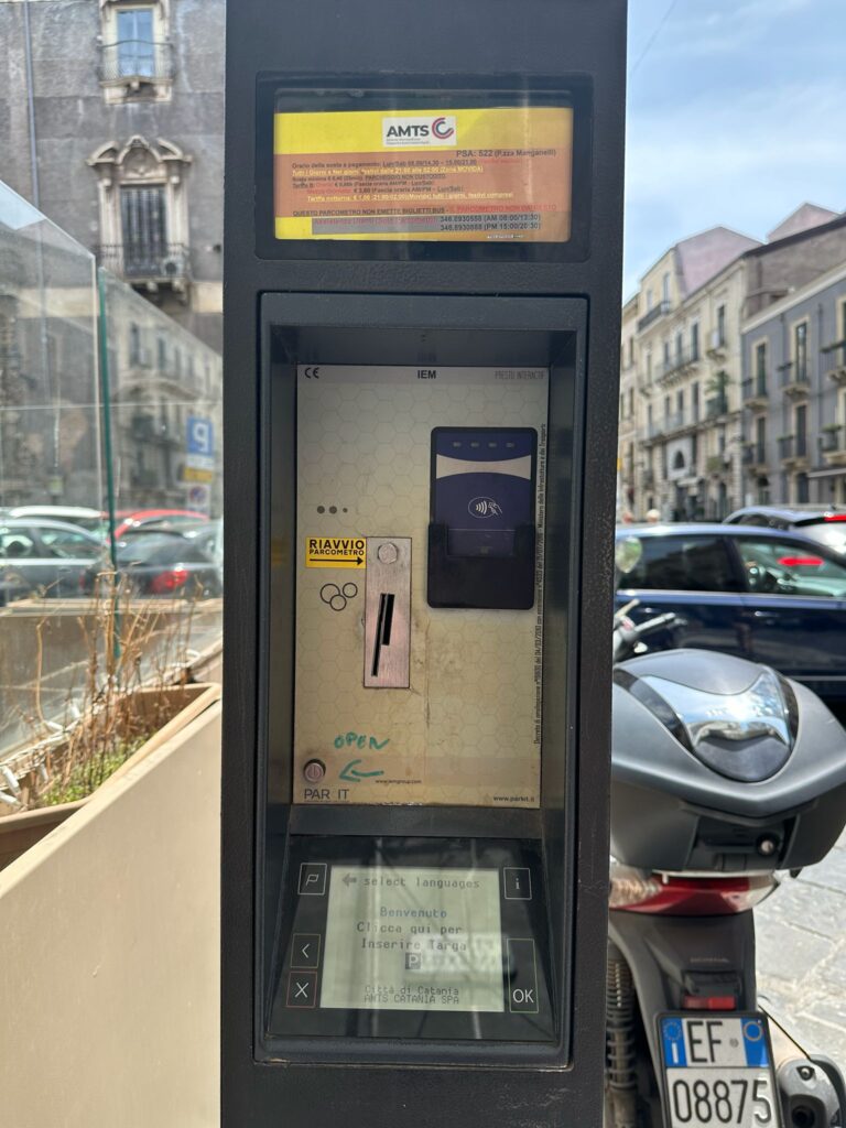 Parcometru în Catania